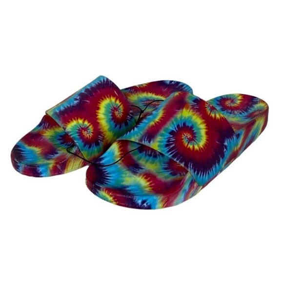 NEW Steve Madden Tie Dye Sandals Sofi Printed Size 10 Slip On Slides Bohemian‎ - Picture 3 of 8